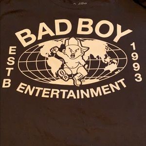 Bad Boy Entertainment Shirt. Front & Back Logo